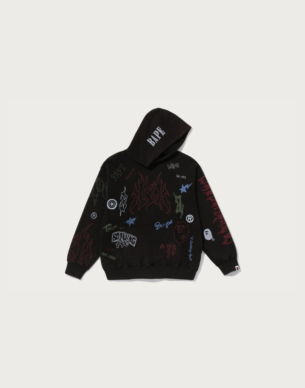 ALLOVER PRINT RELAXED FIT PULLOVER HOODIE MENS