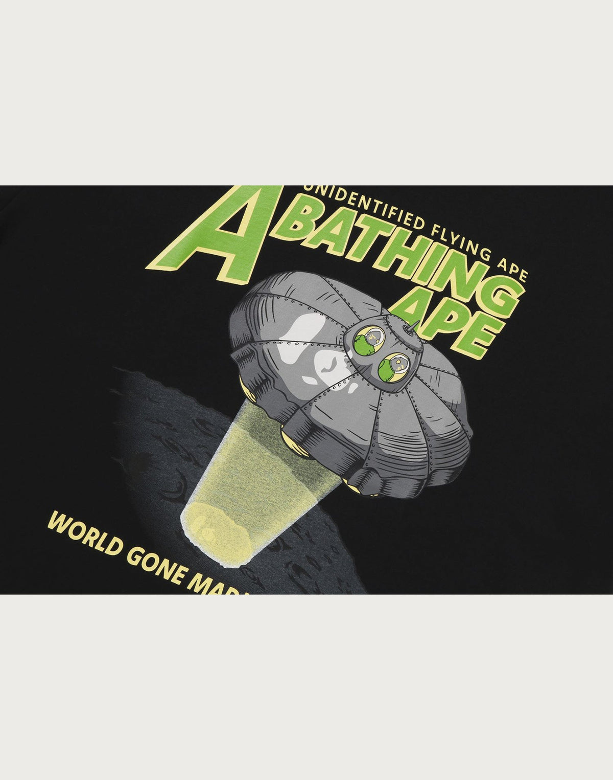 APE HEAD UFO ON MOON TEE MENS