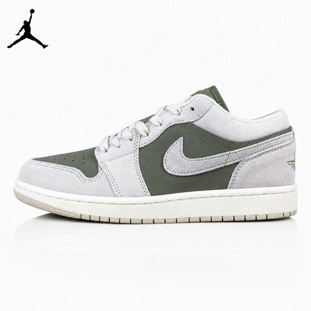 Air Jordan 1 Low Olive Green Unisex Sneakers HV4089-201