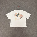 Derschutze American Street Style Waffle Embroidery Short-Sleeve T-Shirt, Unisex Loose Fit Crew Neck Versatile Trendy Top