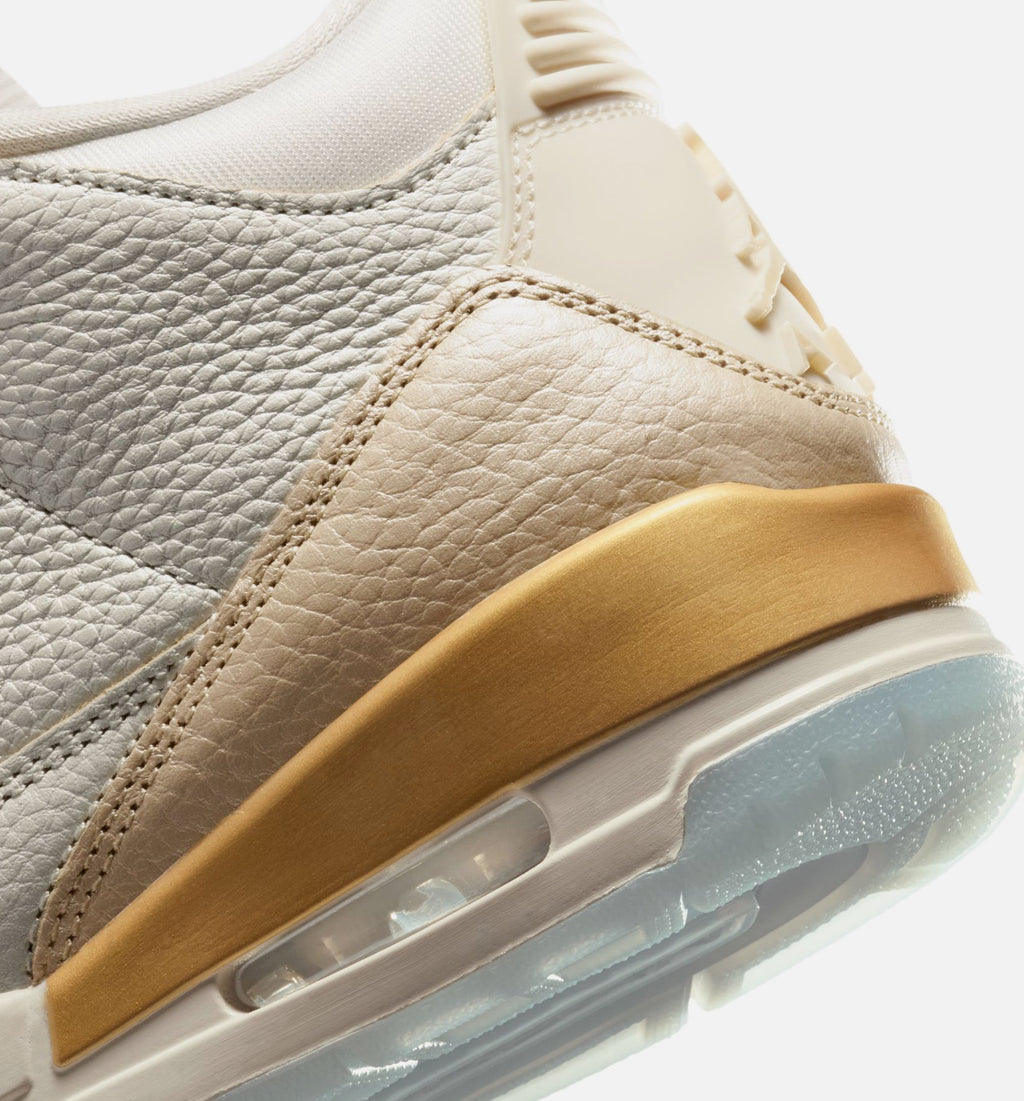 Air Jordan 3 Retro Sail and Pale Ivory Womens Lifestyle Shoe | Sail/Team Gold/Pale Ivory/Metallic Gold/Ice
