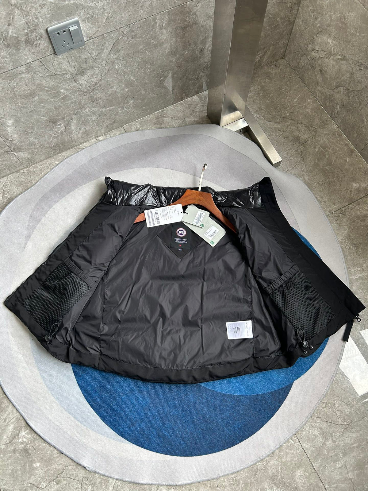 Canada Goose Puffer Vest in Black with Stand Collar