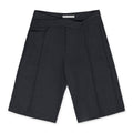 Grey Tailored Shorts With V-Waistband