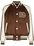 Dolce & Gabbana logo-patch colour-block bomber jacket