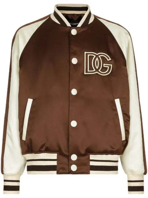 Dolce & Gabbana logo-patch colour-block bomber jacket