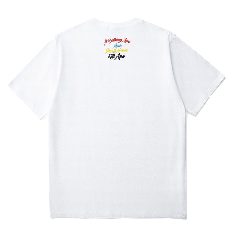 BAPE Color Camo College Ape Head Men's T-Shirt - Black