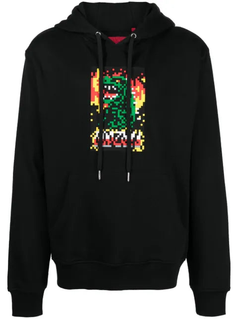 Mostly Heard Rarely Seen 8-Bit The Monster Attacks graphic-print cotton hoodie