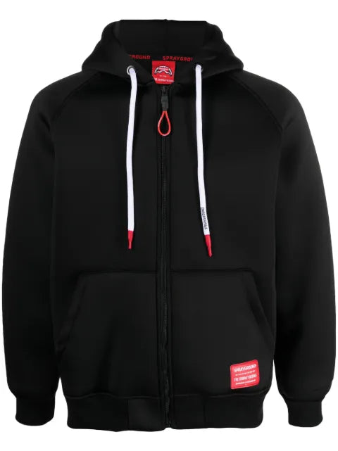 Sprayground logo-print zip-up hoodie
