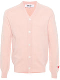 Comme Des Garçons Play logo-appliqué wool cardigan
