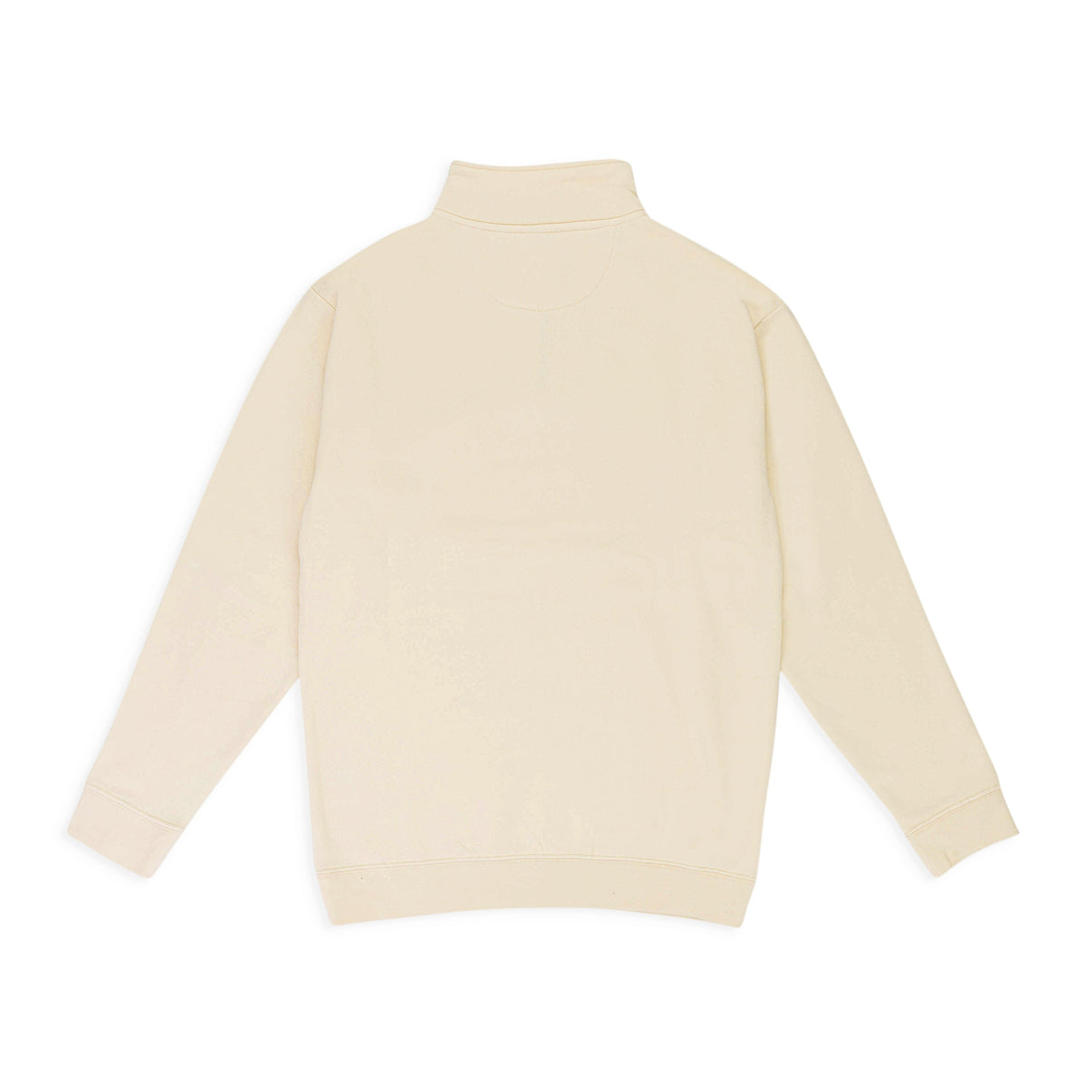 QUARTER ZIP CREAM SWEATSHIRT