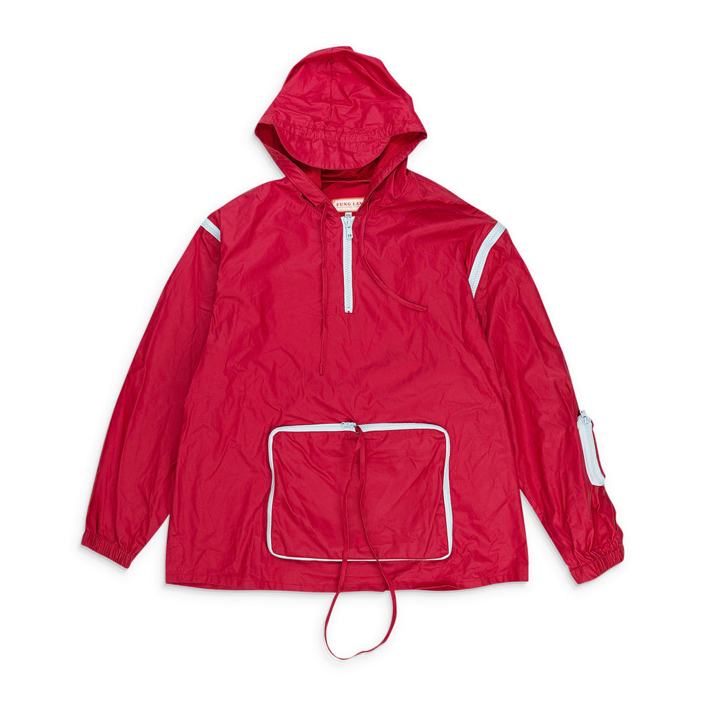 HALF ZIP ANORAK RED/BLUE JACKET