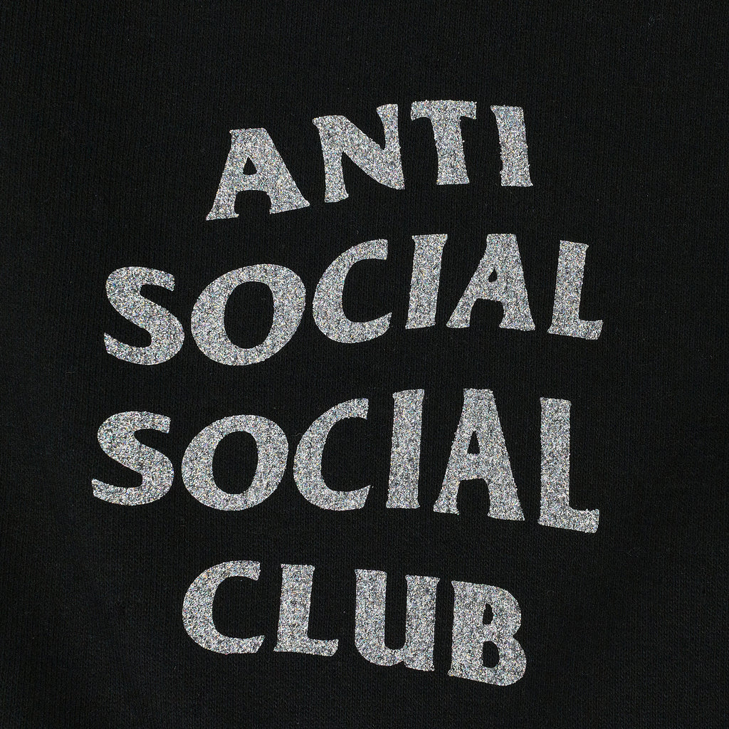 BLACK GLITTER 'BLINDED' HOODIE