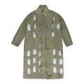 GREEN STAINED GLASS LASER TRENCH COAT