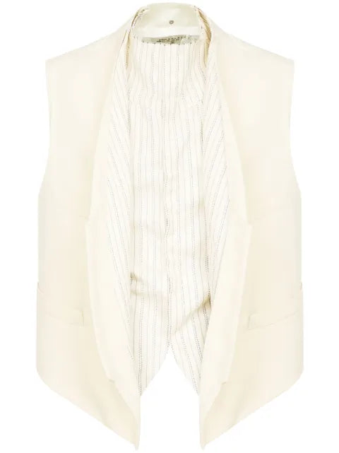 Maison Margiela striped-panel waistcoat