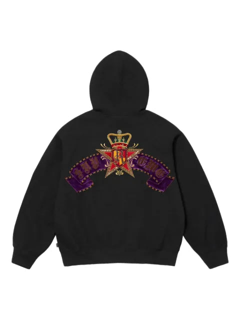 Supreme crest zip-up "SS 25 - Black" hoodie