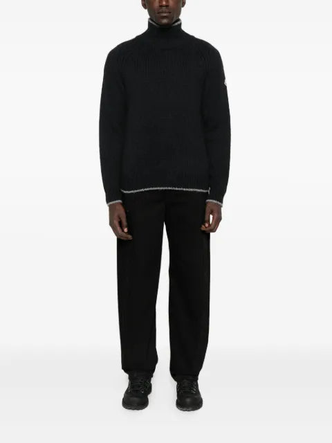 Moncler turtleneck ribbed sweater