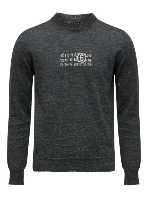 MM6 Maison Margiela numeric crew-neck sweater