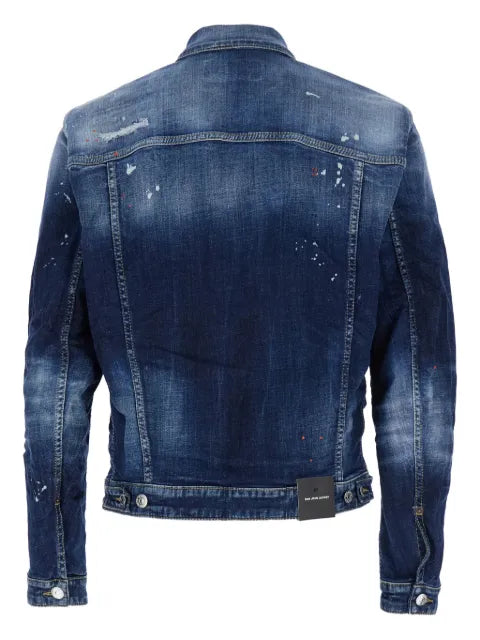 DSQUARED2 Dan painted classic-collar denim jacket