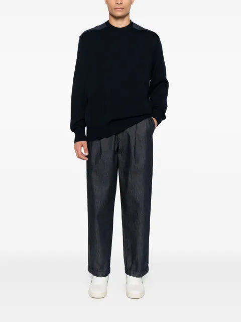 Paul & Shark wool shoulder-patch jumper