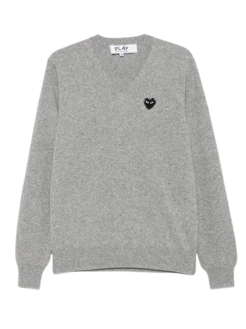 Comme Des Garçons Play heart-embellished v-neck sweater