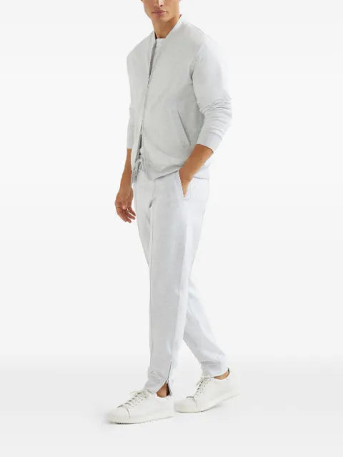 Brunello Cucinelli Techno cotton french terry sweatshirt with zipper