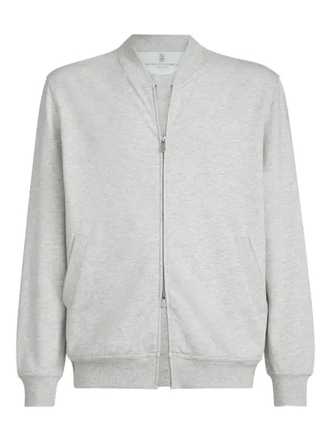 Brunello Cucinelli Techno cotton french terry sweatshirt with zipper