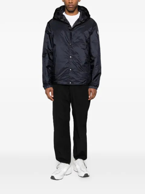 Moncler logo-tape hooded jacket