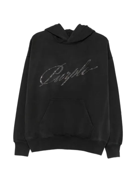 Purple Brand crystal-logo hoodie