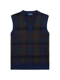 Polo Ralph Lauren plaid wool-cotton sleeveless jumper