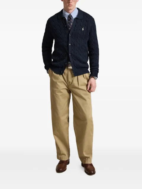 Polo Ralph Lauren cable-knit Pony-motif cardigan