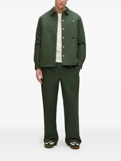 Karl Lagerfeld Jeans logo-embroidered cotton overshirt