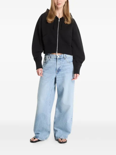 dime cropped zip-up hoodie