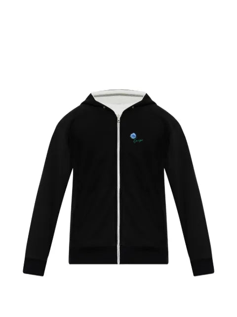 Kenzo reversible floral-embroidered hoodie