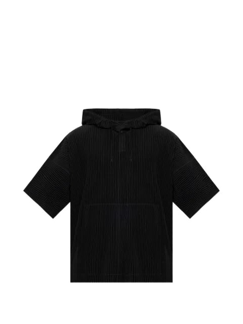 Homme Plissé Issey Miyake pleated short-sleeve hoodie