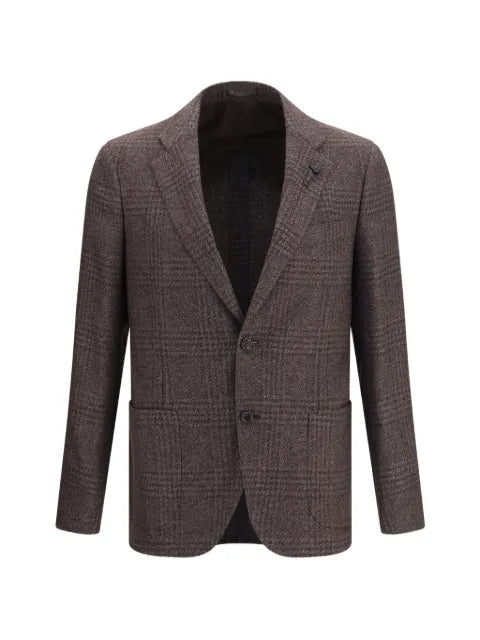 Lardini single-breasted checked blazer
