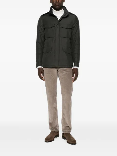 Moorer four-pocket epaulette jacket