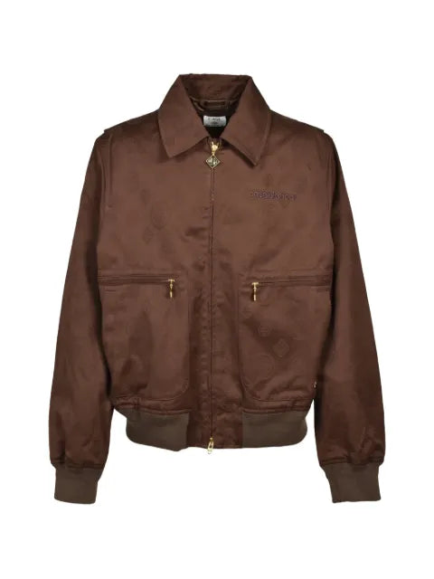 Casablanca dark brown monogram cotton blouson