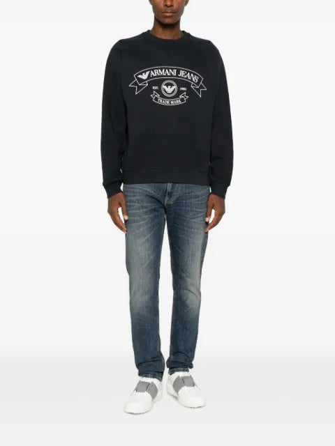 Emporio Armani jeans print jersey sweatshirt