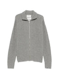 extreme cashmere Xtra Yours ribbed-knit zip-up cardigan
