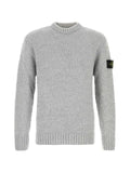 Stone Island logo-patch loose-fit wool sweater