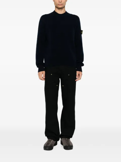 Stone Island Compass-patch knitted sweater
