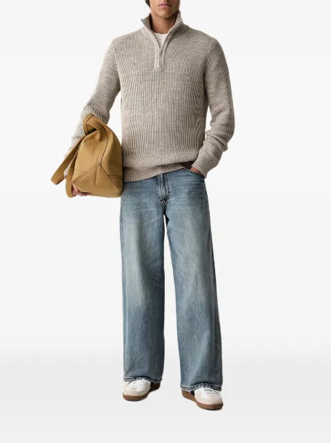 Marc O'Polo ribbed-knit quarter-zip sweater