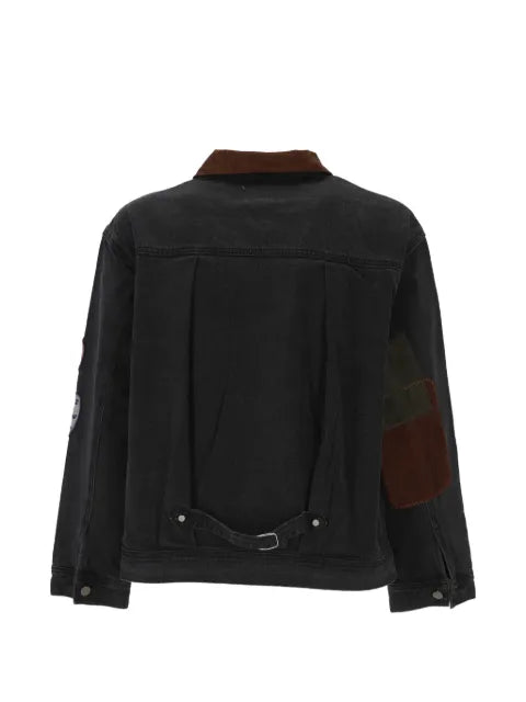 FOUND patch-detail corduroy-collar jacket