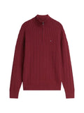 Tommy Hilfiger cable-knit quarter-zip sweater