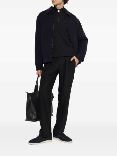 Kiton zip-up wool jacket