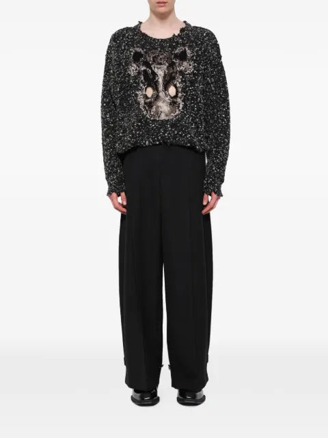Doublet crew-neck sweater