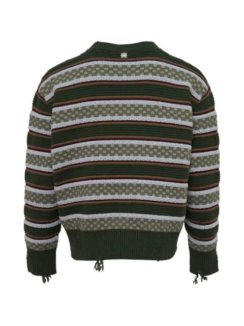 AMIRI striped distressed sweater