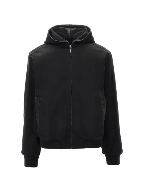 Gucci logo-embroidered hooded jacket