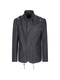 sacai sueded cotton hooded jacket