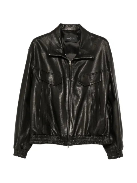 Low Brand zip-up leather jacket